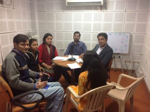 In the observance of Legal Services Day (09 Nov) & Campaign to Serve. Central and West DLSA jointly organised Community Radio Programme at Delhi University Community Radio 90.4 FM on 16-10-2017. Sh. Sandeep gupta. Ld Secretary Central District and sh. Vinod Kumar Meena Ld. Secretary, West District informed about availability of Free Legal Services and functioning of DSLSA.