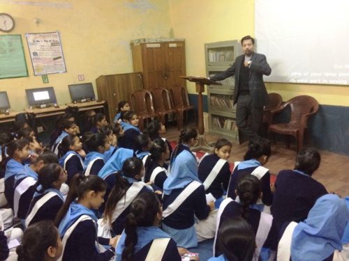 Central DLSA organised Legal literacy Class on 15-12-2017 on the topic Water Conservation & Drug Abuse at Gutu Nanak Girls Sr. Sec. School, Shakti Nagar, Delhi.