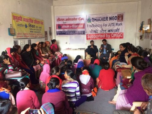 Central and West DLSA jointly in coordination with “Shikar NGO, Burati” organised legal Awareness Programme on the topic of “Right of owmen under various laws specifically under Domestic Violence Act, at satya Vihar colonly, Baurari.