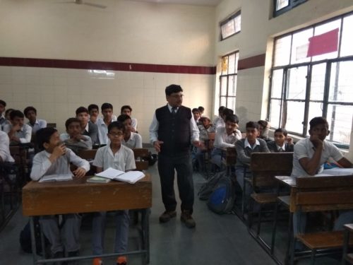 Central District Legal Services Authority organised Legal Literacy Class in GBSSS Padam Nagar Sarai Rohilla Dated 24-02-2018