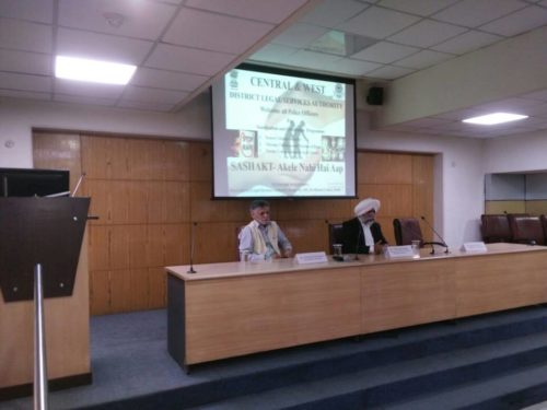 Central & West DLSA* jointly organised the meeting of all SHOs of Central and West District & Social Welfare Officers of *Central & West District*on 01.05.2018 and initiated the Project *SASHAKT-* akele nahi hain aap ‘ for senior citizens.