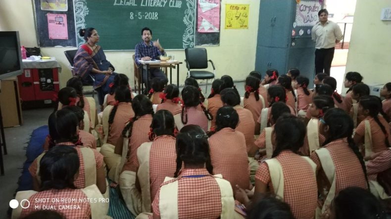 Central District Legal Services Authority Organised a Legal Literacy Class in Govt. Girls Senior Secondary School New Rohtak Road