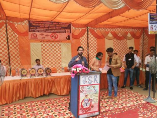 Central DLSA​ and West DLSA in association with ​JSR Foundation​ organised legal awareness programme cum rally in the occasion of ​International Day against Drugs abuse and illicit trafficking​ on ​26.06.2018​