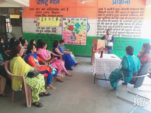 Legal literary program by Panel Advocate at Govt .Senior Secondry School , Lambi Gali, Delhi on 23.04.2018
