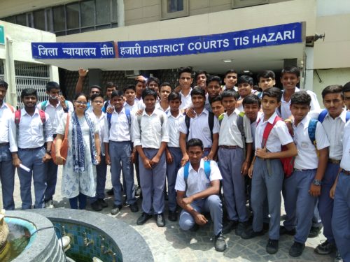Central District Legal Services Authority organised school visit for students of Pratihba Vikas Vidyalya Karol Bagh on 21/07/2018