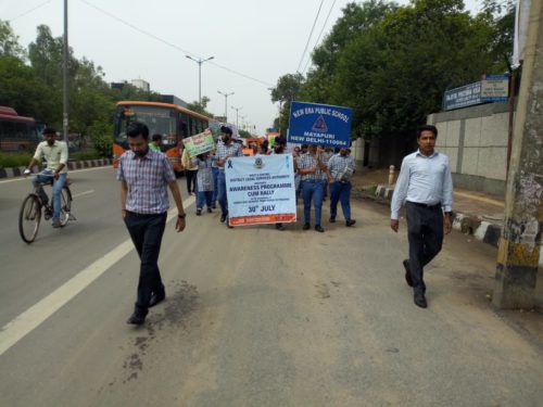 Central and West DLSA jointly organized Legal Awareness programme cum Rally on the occasion of :nature conservation Day and World Day Against Trafficking in person” in the co-ordination of New Era Public School,