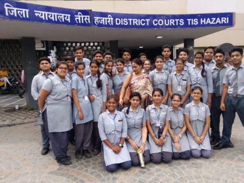 CDLSA organised school visit for students of Leelawati vidya mandir Sr Secondary School, Shakti Nagar on 31.08.2018