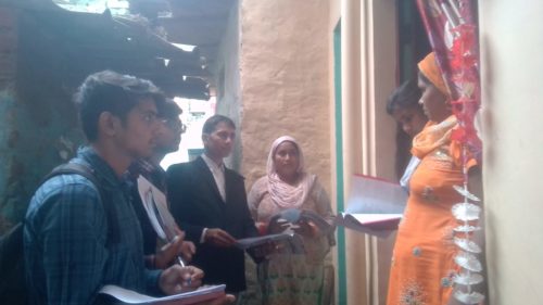 In the continuation of Door to Door Campaign (15 to 24 November)the team consisting of panel lawyer and PLVs visited the area of Timarpur on 16-11-2018