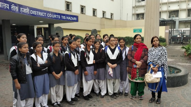 CDLSA organised school visit for students of Govt. Girls Senior Secondary School, Kalan Mahal, Delhi on 05-12-2018.