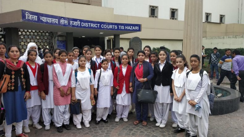 CDLSA organised school visit for students of Govt. Girls Senior Secondary School, Pataudi House delhi on 30-11-2018.
