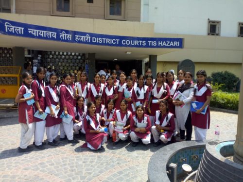 CDLSA organised school visit for students of Sarvodaya Kanya Vidyalaya, Aram Bagh, Pahar Ganj, on 06.05.2019