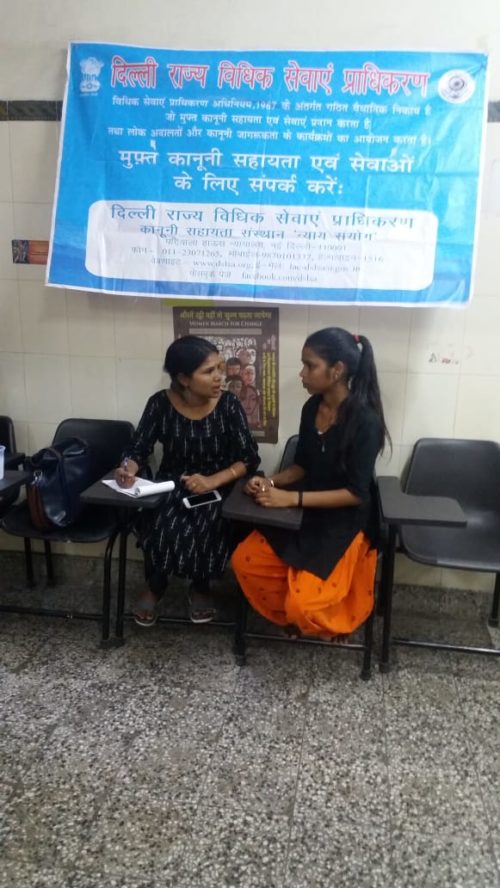 Central District Legal Services Authority set up a help desk and hold a sensitisation program on Property Rights of Muslim women, Domestic Violence Act and Free legal aid services provided by DLSA at Khairia mohalla
