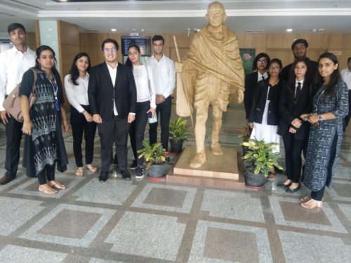 Central DLSA organized a College Visit to the Rouse Avenue court on October 4, 2019 for 60 students of Chanderprabhu Jain College, Narela.