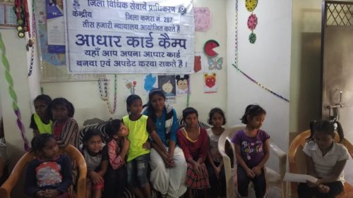 CDLSA organized an Aadhar Card Camp for the children of Katyayni Balika Aashram
