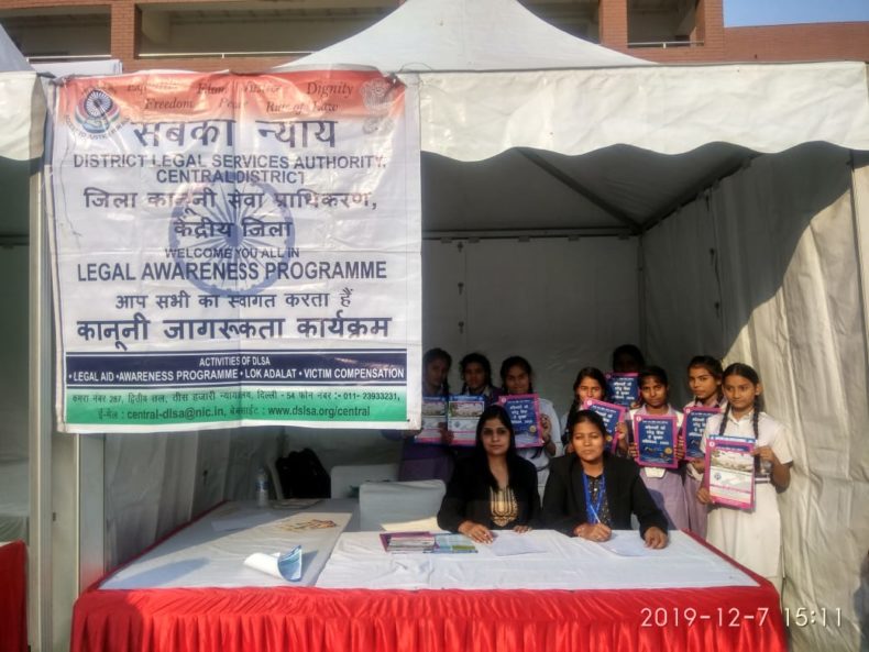 Central District Legal Services Authority* organised a Help Desk by Panel Advocate and PLVs in Govt Girls Senior Secondary School, Burari