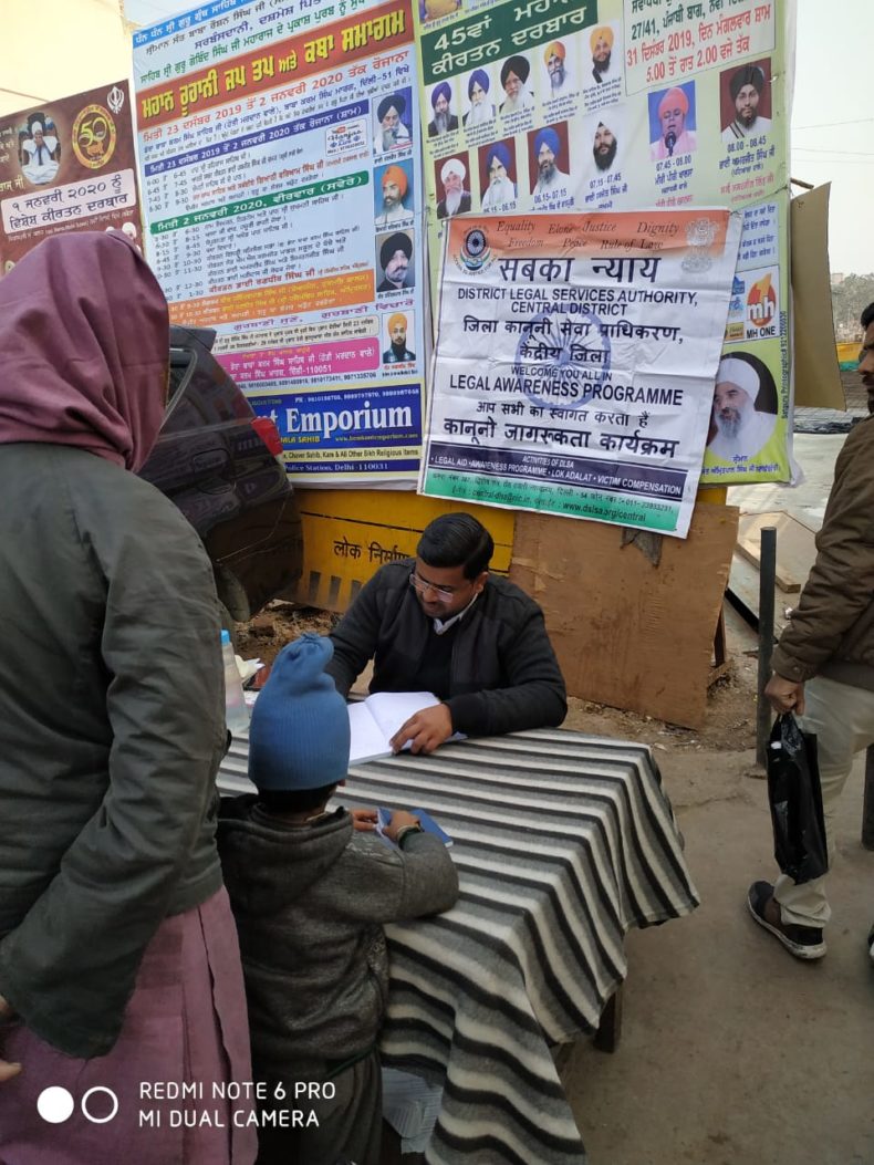 Central District Legal Services Authority conducted legal awareness camp  at Chandni Chowk