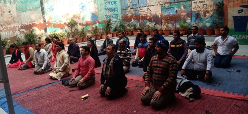 Legal Awareness Programme on Meditation Cum Yoga session on 21.01.2020 in Govt. Boys Sr.secondary school