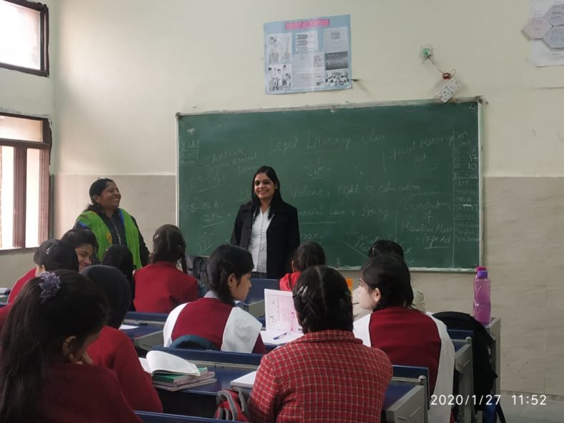 National Girl Child Day, CentralDistrict Legal Services Authority* organized a legal literacy class for girl.