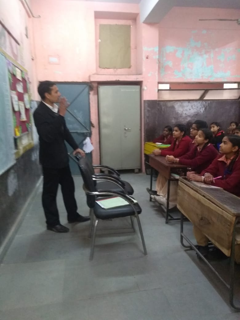 In the observance of National Girl Child Day, *Central*District Legal Services Authority* organized a legal literacy class for girls