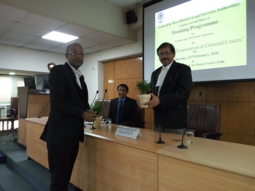 Central and West District Legal Services Authorities jointly organized Training Programme on 26.02.2020