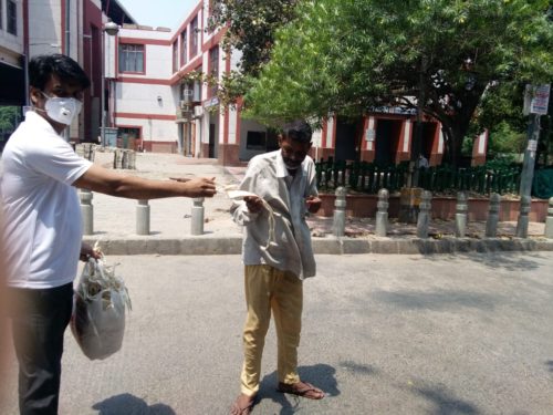 Central District Legal Services Authority start a project Food & Mask Distribution at Subzi Mandi Railway Station