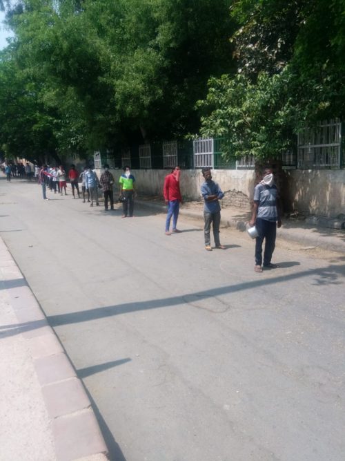 Under the Project Serving Smile to Hungry Faces Central District Legal Services Authority in association with Red Cross Society, Delhi has initiated distribution of cooked food.