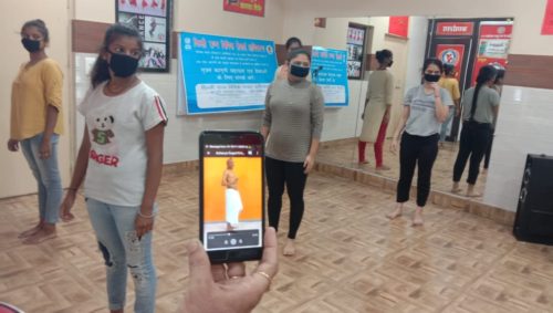 Under the Project Bachpan Hai Anmol and in association with NGO Bhartiya Mahila Avam Bal Foundation Online Yoga classes