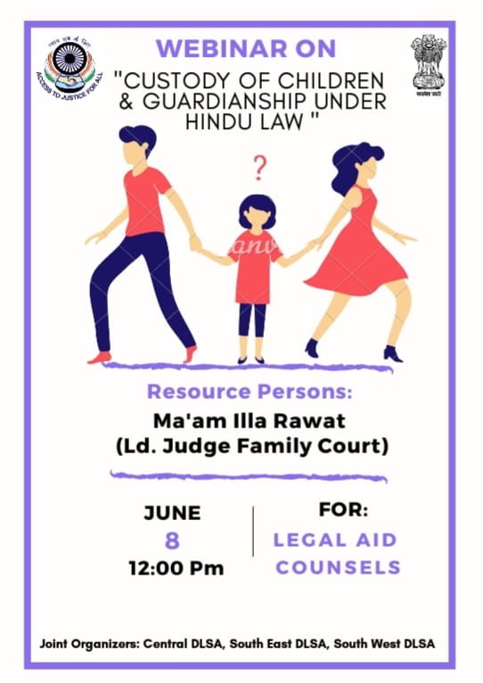 Central DLSA, South-West DLSA and South East DLSA* jointly organised a WEBINAR for all legal aid lawyers of all three districts.