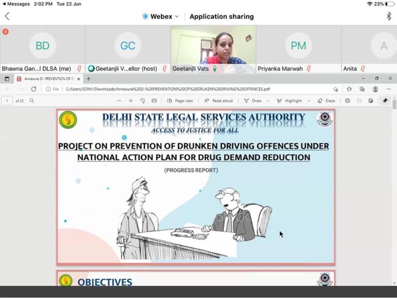 Central District Legal Services Authority in association with Delhi Commission for Women, under the aegis of Delhi State Legal Services Authority, organised a virtual awareness session on “Welfare of Parents and Senior Citizens Act, 2007