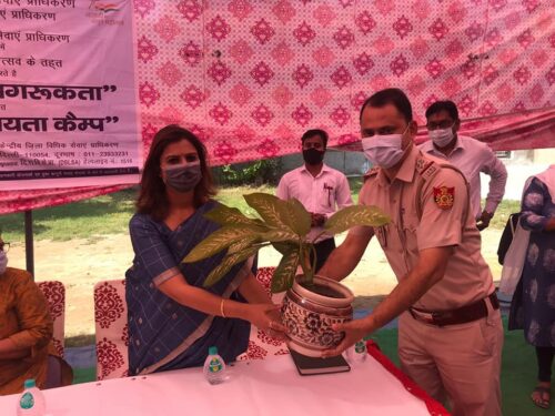 Legal Awareness Camp by CDLSA under Pan India Awareness and Outreach Campaign: Azadi ka Amrit Mahotsav at Shri Ram Park and Sabhagar, New Market, Timar Pur, Delhi.