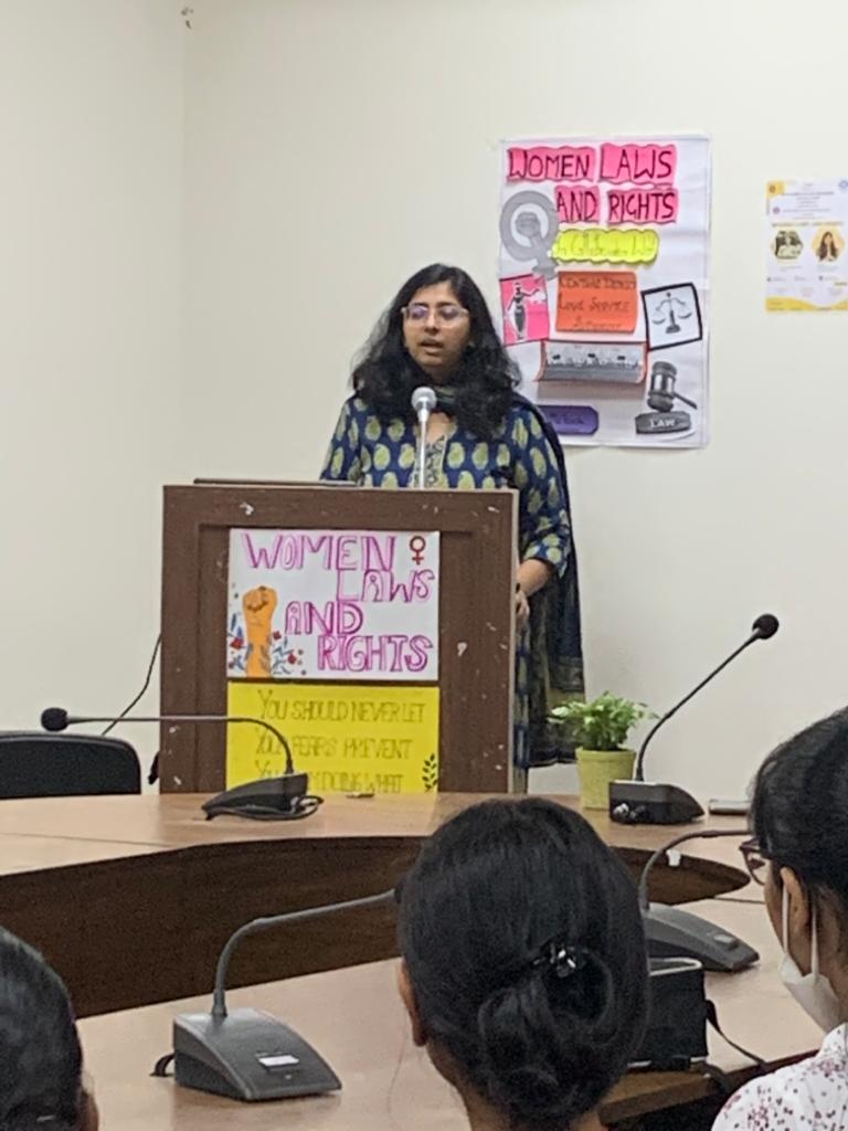 Central District Legal Services Authority under the aegis of NALSA & DSLSA,  in association with Mata Sundri College for women, University of Delhi, organised  Legal awareness session at Mata Sundri College, University of Delhi on 21st September 2022.