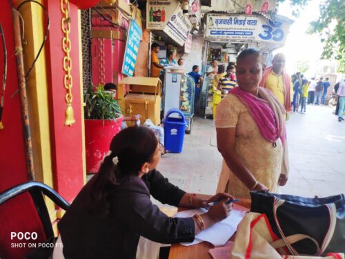 Central District Legal Service Authority under the aegis of NALSA and DALSA, under the Project Durga Shakti organised legal awareness session and set up the help desk for visitors in temple at Gauri Shankar Mandir,