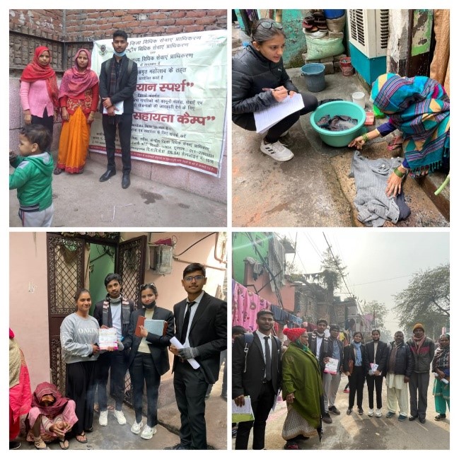 , Central DLSA organized door to door campaign at Sanjay Basti, Timarpur, Delhi
