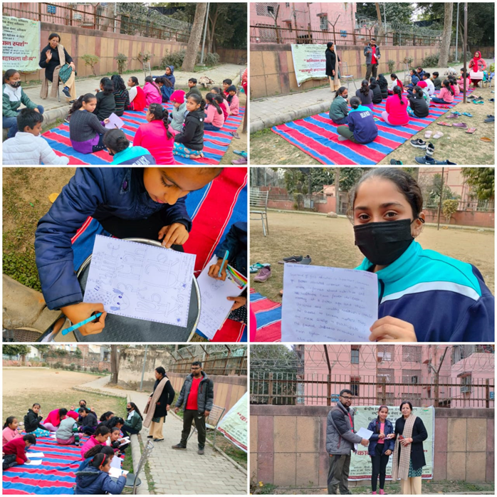 Central District Legal Services Authority under the aegis of NALSA and DSLSA, in the observance of “National Girl Child day”, organised “Legal Awareness program & Essay writing competition”