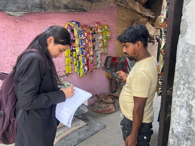 Door-to-Door legal awareness campaign at Indira Basti, near Police Station Timarpur on 09 June 2025