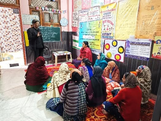 Legal Awareness Session under the NALSA (Workers in the Unorganized Sector) Scheme on “Labour Rights, Workplace Safety & Social Security for Unorganized Workers” at SSK No. 484, Baba Colony, Burari, Delhi, on 18.12.2025