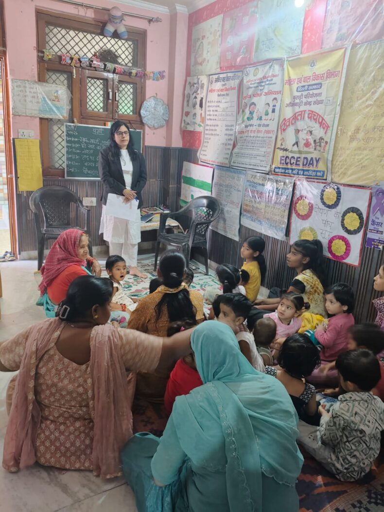 Legal Awareness Session at SSK-483, Baba Colony, Burari, Delhi, on the topics “Role and Functions of District Legal Services Authority: Benefits of Lok Adalat” and “Child Labour and School Dropout: Legal Provisions and Protection.” on 23.04.2026