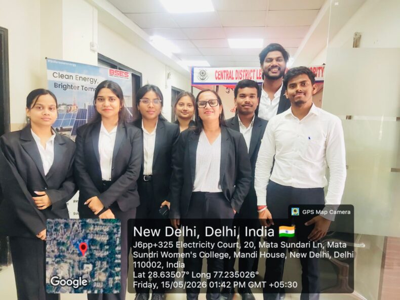 NALSA interns visited Permanent Lok Adalat-II, Mata Sunderi Lane, as part of their internship programme on 15.05.2026