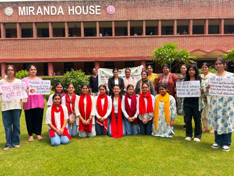 CDLSA, in furtherance of the JAGRITI Scheme, 2025 and the campaign “Empowered Youth, Stronger India / सशक्त युवा, सशक्त भारत”, organized a Nukkad Natak at Miranda House College, Delhi, on the topic “Prevention of Child Marriage.” on 18.08.2026