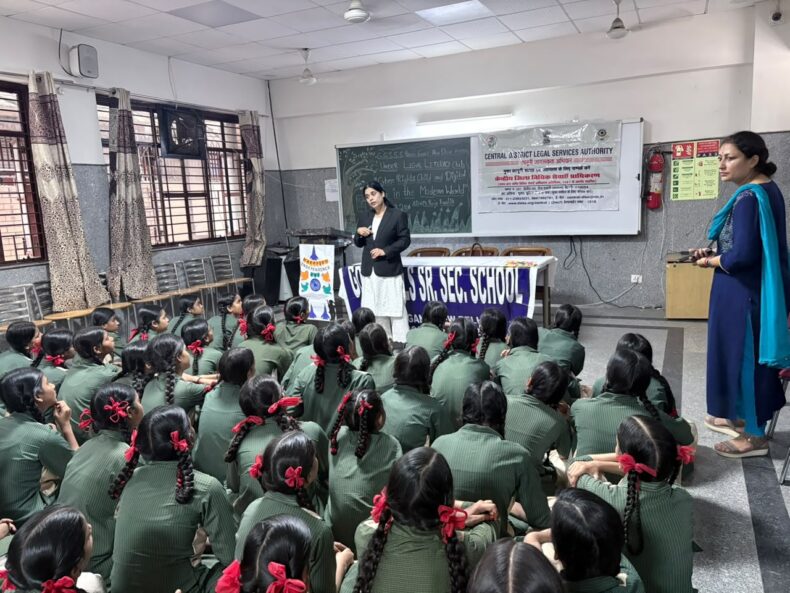 Legal Awareness Session at Government Girls Senior Secondary School, Pahar Ganj, Delhi, under the JAGRITI Scheme, 2025 on the topic “Cyber Rights and Digital Safety in the Modern World” on 24.08.2026