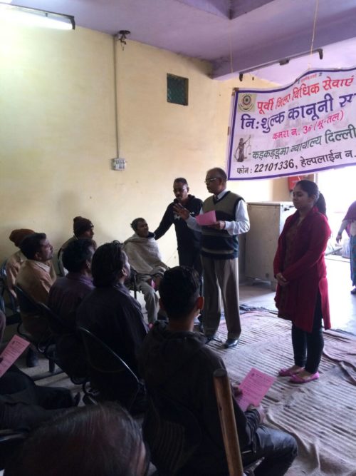 East Dlsa in Assocation with Mandir Management Committee orgranised a Legal Awarness Progarmme on 29.01.17 Sunday at 10:30 am onwards at Sri Banke Bihari Mandir, Jheel, Delhi on the topic “Laws beneficial for the Senior Citizens & Services being Provided by DLSA”. The progamme was attended by good number of People. Ms. Payal Raghav, LAC, DLSA East, was the Resource Person who addressed the participants on the topics and had interactive session with them. She also distributed pamphlets of DLSA among the participants. the programme was appreciated by all concerned. Mandir Management Committee requested to organise such programme in future also.
