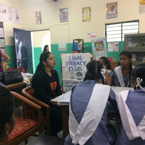 DLSA (East) in association with School Authorities observed “International  Day for Girl  Child” for Girl Students of Government Girls School by organising Legal Literacy Classes on  the topic “Right to Education & Special Rights of Girl Child”  on 11.10.2017 by deputing  Ms.  Payal Raghav,  LAC (DLSA)/East as Resource Person.  Resource Person addressed the participants on the topics and also had interactive session with them.  The programme was appreciated by all concerned.