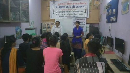 DLSA East in association with “JAN-JAGRATI FOUNDATION (NGO)” conducted an Awareness-cum-Legal Literacy Programme on the topic  “Right to Education & Services being provided by DLSA” on 29.03.2018  at 21/247, Trilok Puri, Mayur Vihar-I,  Delhi-110091.  Sh. Umesh Gupta, LAC (DLSA)/East, Karkardooma Courts, Delhi was the Resource Person who  delivered lecture and had interactive session with the participants.  The programme was appreciated by all concerned.