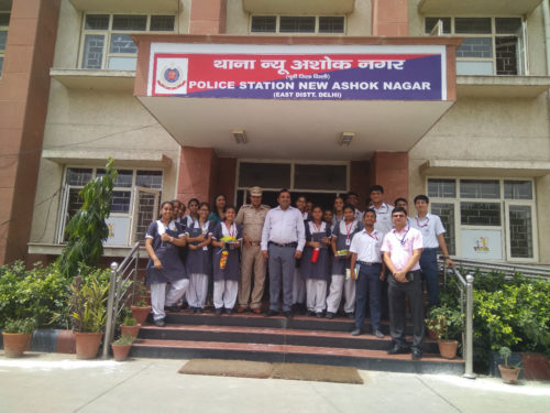 DLSA (East) in association with Police Authorities of PS : New Ashok Nagar and School Authorities of Sommerville School, Vasundhara Enclave, have organised a visit of 20 students of the said school to Police Station :  New Ashok Nagar on 14.5.2018 at 9:00 am onwards to familiarise the students about Functioning and Set up of Police Stations.  Secretary (DLSA)/East visited the Police Station and addressed the students.  SHO of the PS also addressed the students.  Students were shown various wings of the Police Station.  The programme was appreciated by all concerned.