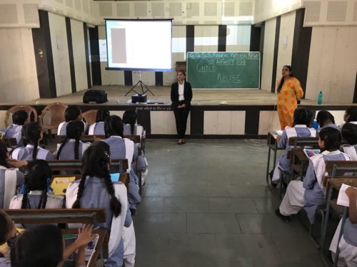 In compliance of directions of DSLSA, DLSA (East) in association with District Education Authorities organised an Awareness-cum-Sensitization Programme at “GGSSS, Kailash Nagar, Delhi for the students of the school on “Sexual Violence Module” on 02.08.2018.  Ms.  Sonal Chauhan, LAC (DLSA)/East was the Resource Person for the programme who addressed a big number of  students through lectures, PPTs, Videos etc. and had interaction with them.