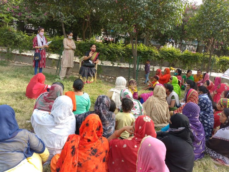 Awareness-cum-Training Program at at Mahila Panchayat on 17.03.2021.