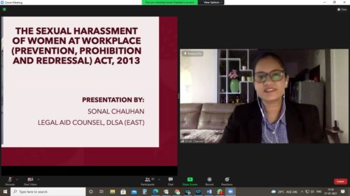 A Webinar for the general public on the topic “Sexual Harassment at Workplace and Protective Laws” on 27.07.2021.