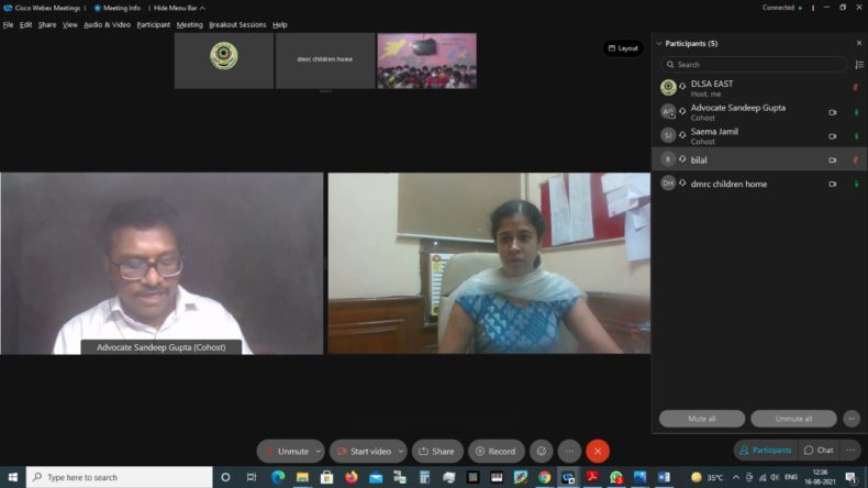 Online Awareness Programme for the Victims of Bonded Labour on 16.08.2021.