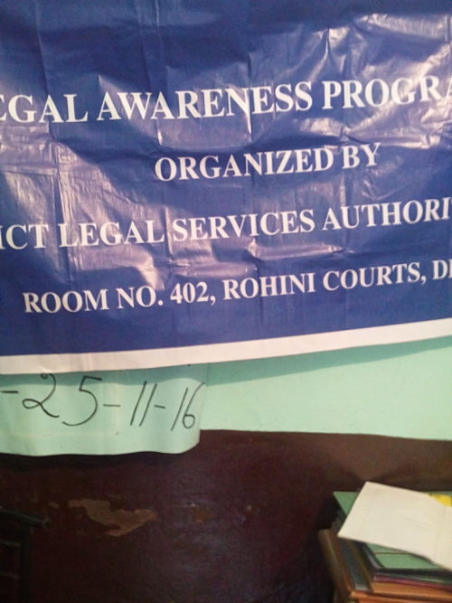 North DLSA organized a Legal Awareness programme at Mahila Panchayat, J.J Colony, Bawana, Delhi