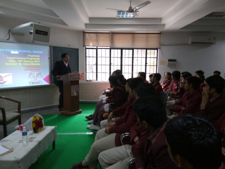 Legal Literacy programme at DAV Public School, Rohini, Delhi